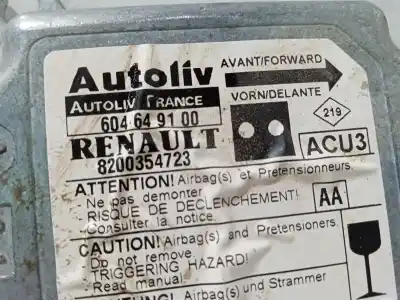 Second-hand car spare part airbag control unit for renault kangoo (f/kc0) kangoo oem iam references 8200354723  604649100