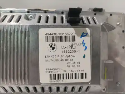 Recambio de automóvil de segunda mano de pantalla multifuncion para bmw x5 (e70) 3.0 d referencias oem iam 15622051 1562205-1 494430703