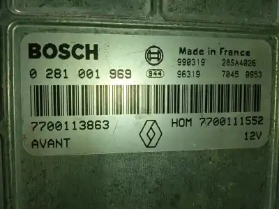 Автозапчастина б/у ебу контролер двигуна для renault megane i classic (la0/1_) 1.9 dti (la08, la0n) посилання на oem iam 7700113863  0281001969