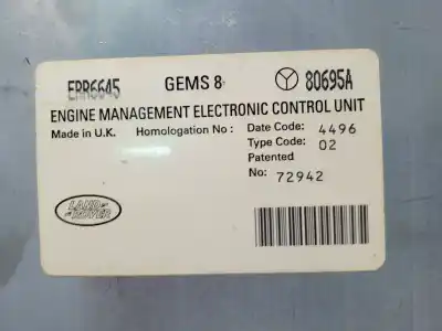 Second-hand car spare part ecu engine control for land rover range rover ii (p38a) 4.6 4x4 oem iam references err6645  80695a