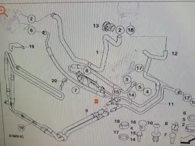Second-hand car spare part Power Steering Pressure Pipe for MINI MINI (R50, R53) ONE D OEM IAM references 32416763638  