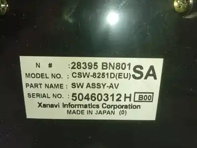 Recambio de automóvil de segunda mano de mando climatizador para nissan almera ii hatchback (n16) 1.5 dci referencias oem iam 28395bn801  