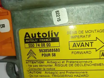 Автозапчастина б/у блок управління подушками безпеки для citroen saxo (s0, s1) 1.1 x, sx посилання на oem iam 9631528780  550740800