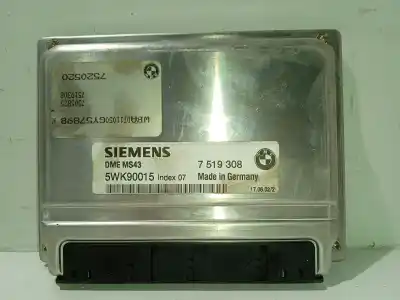 Second-hand car spare part ECU ENGINE CONTROL for BMW 5 (E39)  OEM IAM references 7519308  5WK90015