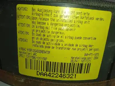 Автозапчасти б/у передняя левая подушка безопасности за opel meriva a monospace (x03) 1.4 16v twinport (e75) ссылки oem iam 13111506  
