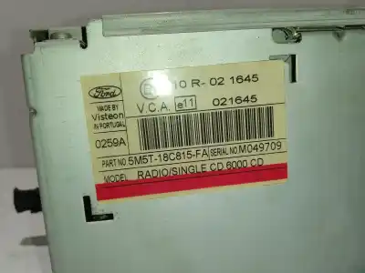 Peça sobressalente para automóvel em segunda mão sistema de áudio / rádio cd por ford focus c-max (dm2) 1.6 referências oem iam 5m5t18c815fa  