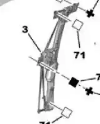 Second-hand car spare part driver left window regulator for peugeot 207/207+ (wa_, wc_) 1.4 oem iam references 119856avg  