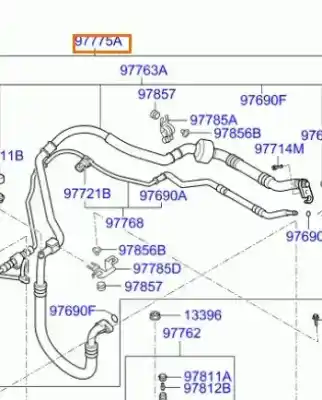 Second-hand car spare part AIR CONDITIONING PIPES for KIA CEE´D  OEM IAM references 977751H200  