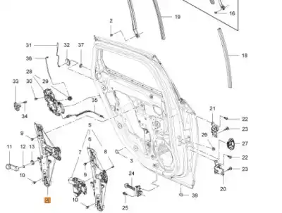 Автозапчастина б/у регулятор склона задній лівий для opel astra j (p10) 1.7 cdti (68) посилання на oem iam 140315