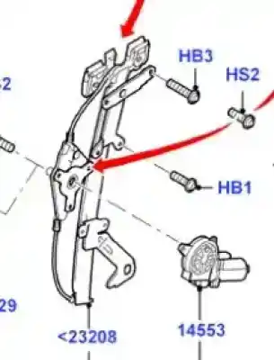 Second-hand car spare part passenger side right window regulator for ford fusion (ju_) 1.4 tdci oem iam references 1554229