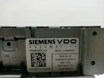 Peça sobressalente para automóvel em segunda mão Sistema De áudio / Rádio Cd por CITROEN C2 (JM_) 1.4 HDI Referências OEM IAM 96537794XT00  