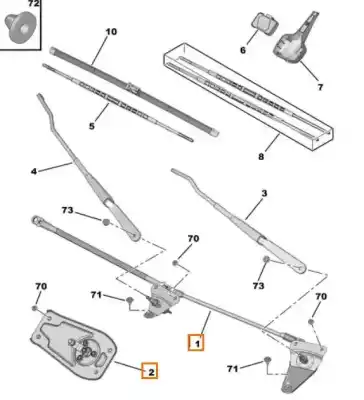 Second-hand car spare part front windshield wiper motor for citroen berlingo / berlingo first monospace (mf_, gjk_, gfk_) 1.9 d (mfwjz) oem iam references 6405l1
