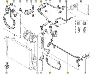 Pièce détachée automobile d'occasion tuyaux de climatisation pour renault kangoo (kc0/1_) 1.5 dci références oem iam 8200352292 8200378084 8200680905