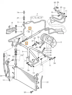 Gebrauchtes Autoersatzteil Rohre Der Klimaanlage zum SEAT IBIZA III (6L1) 1.4 16V OEM-IAM-Referenzen 6Q1820743F  6Q0820744F