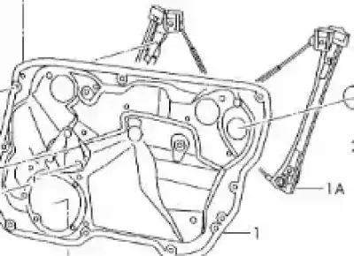 Tweedehands auto-onderdeel REGELAAR RECHTS VOOR RUIT voor SEAT CORDOBA (6L2)  OEM IAM-referenties 6L4837462  