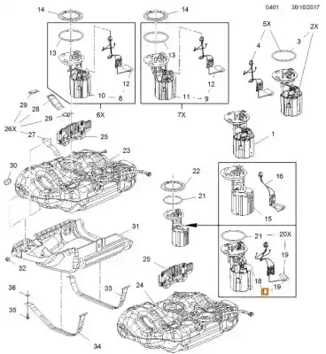 Автозапчасти б/у индикатор за opel astra j (p10) 2.0 cdti (68) ссылки oem iam 1254108