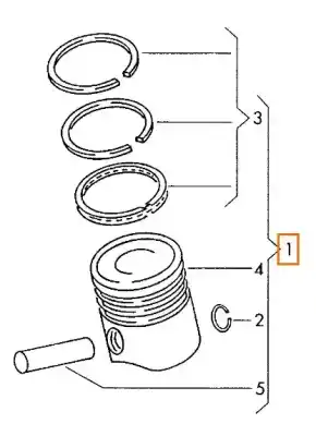 Автозапчасти б/у поршень за audi a4 b7 (8ec) 2.5 tdi ссылки oem iam 06d107066d 06d107066c / 06b198401 06a107065n