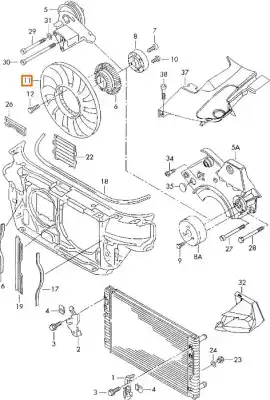 Автозапчасти б/у вязкомоторный вентилятор за audi a4 b7 (8ec) 2.5 tdi ссылки oem iam 059121301a  
