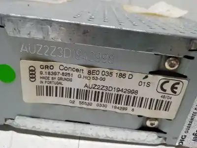 Автозапчасти б/у аудиосистема / радио cd за audi a4 b7 (8ec) 2.5 tdi ссылки oem iam 8e0035186d  
