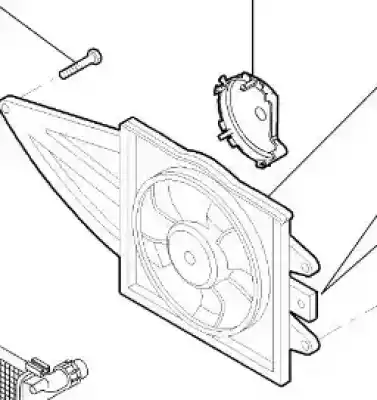 Second-hand car spare part Radiator Cooling Fan for FIAT PANDA II (169) 1.3 D Multijet OEM IAM references 51764534  