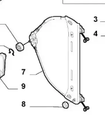 Tweedehands auto-onderdeel regelaar rechts achterruit: voor fiat panda ii (169) 1.3 d multijet oem iam-referenties 46803653