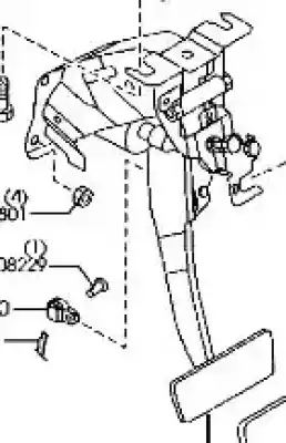 Pezzo di ricambio per auto di seconda mano pedale del freno per mazda 6 hatchback (gg) 2.0 (gges) riferimenti oem iam gk1f43300b  