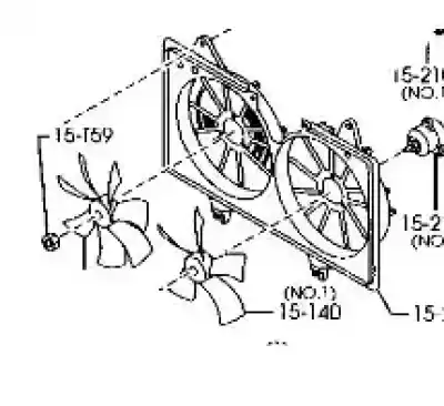 Peça sobressalente para automóvel em segunda mão termoventilador elétrico por mazda 6 hatchback (gg) 2.0 (gges) referências oem iam lfh215025c  