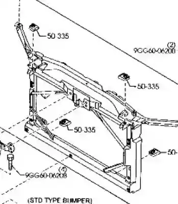 Second-hand car spare part front panel for mazda 6 hatchback (gg) 2.0 (gges) oem iam references gj6a53110d  