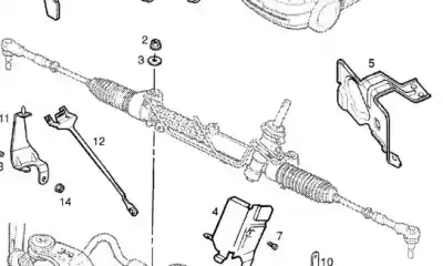 Second-hand car spare part steering rack for opel astra g fastback (t98) 1.7 dti 16v (f08, f48) oem iam references 900005