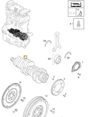 Автозапчасти б/у коленчатый вал за opel vectra c (z02) 1.9 cdti (f69) ссылки oem iam 64784647  95514208