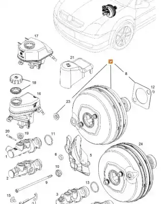 Автозапчасти б/у тормозной серво за opel vectra c (z02) 1.9 cdti (f69) ссылки oem iam 13126710tb