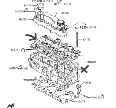 İkinci el araba yedek parçası  için MAZDA 3 SEDÁN (BK)  OEM IAM referansları Y60110090  