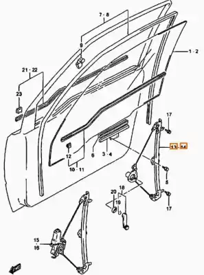 Peça sobressalente para automóvel em segunda mão elevador de vidros dianteiro direito por suzuki vitara (et) hdi (se 420hdi) referências oem iam 8341056b00