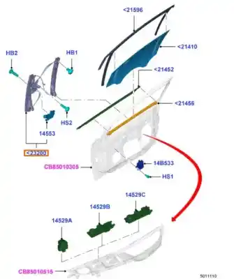 Peça sobressalente para automóvel em segunda mão elevador de vidros dianteira esquerda por ford focus iii 1.6 ti referências oem iam 1847373