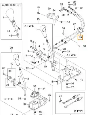 Peça sobressalente para automóvel em segunda mão ligação da caixa de velocidades por daewoo matiz (m100, m150) 0.8 referências oem iam 96568385