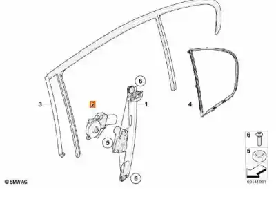 Peça sobressalente para automóvel em segunda mão motor elevador vidro traseiro esquerdo por bmw 3 (e90) 320 d referências oem iam 67626927025
