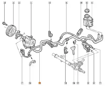 Second-hand car spare part Tube for RENAULT KANGOO EXPRESS (FC0/1_) D 65 1.9 (FC0E, FC02, FC0J, FC0N) OEM IAM references 7700838915  