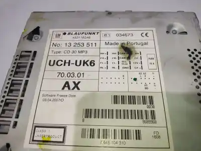 Pezzo di ricambio per auto di seconda mano impianto audio / radio cd per opel meriva a monospace (x03) 1.6 (e75) riferimenti oem iam 13253511  