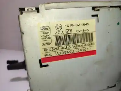 Second-hand car spare part audio system / radio cd for ford focus ii (da_, hcp, dp) 1.6 tdci oem iam references 5m5t18c815fa  
