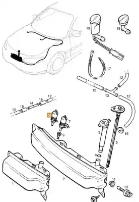 Second-hand car spare part washer pump for opel omega b (v94) 2.5 td (f69, m69, p69) oem iam references 90045820