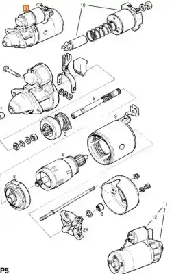 Second-hand car spare part starter motor for opel omega b (v94) 2.5 td (f69, m69, p69) oem iam references 1202141
