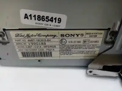 Second-hand car spare part audio system / radio cd for ford focus ii (da_, hcp, dp) 1.8 tdci oem iam references 1700624  4m5t18c815bk
