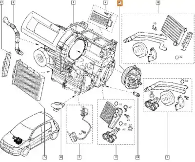 Автозапчастина б/у вентилятор опалення для RENAULT MEGANE II (BM0/1_, CM0/1_) 1.5 DCI (BM1E, CM1E) Посилання на OEM IAM 7701056965  