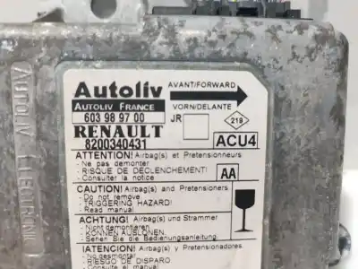 Автозапчастина б/у блок управління подушками безпеки для renault megane ii (bm0/1_, cm0/1_) 1.6 16v посилання на oem iam  603989700 8200340431 Автозапчастина б/у блок управління подушками безпеки для renault megane ii (bm0/1_, cm0/1_) 1.6 16v посилання на oem iam  603989700 8200340431