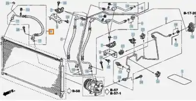 Автозапчастина б/у труби кондиціонації для honda jazz ii (gd_, ge3, ge2) 1.3 idsi (gd1) посилання на oem iam 80315saa013