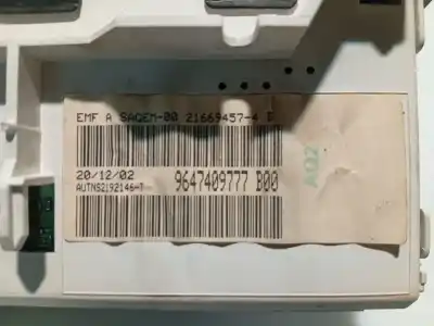 Second-hand car spare part multifunction display for peugeot 206 fastback (2a/c) 1.4 i oem iam references 9647409777  