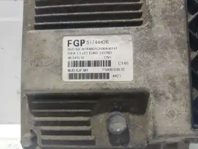 Pezzo di ricambio per auto di seconda mano centralina motore per fiat idea (135) 1.3 16v jtd 16v dynamic plus (10.2005->) 69 cv / 51 kw riferimenti oem iam  7160001002 51744426