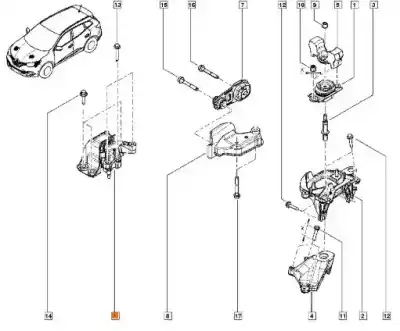 Peça sobressalente para automóvel em segunda mão Suporte Motor por RENAULT KADJAR (HA_, HL_) 1.6 DCI 130 Referências OEM IAM 112108331R  