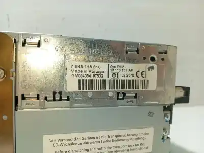 Second-hand car spare part audio system / radio cd for opel vectra c (z02) 1.9 cdti (f69) oem iam references 13113151 7643118310 13113151af