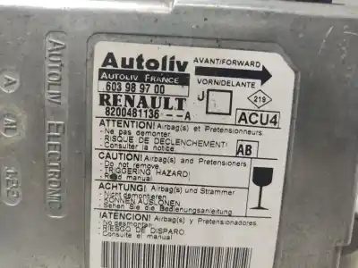 Автозапчасти б/у блок управления подушками безопасности за renault scénic ii (jm0/1_) 1.5 dci (jm0f) ссылки oem iam 8200481136a 603989700 